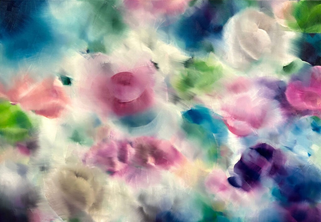 Flying Water,70 cm x 100 cm, oil on canvas, 2023