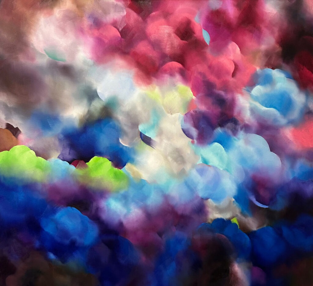 Ocean Saphir, 130 cm x 140 cm, oil on canvas, 2025