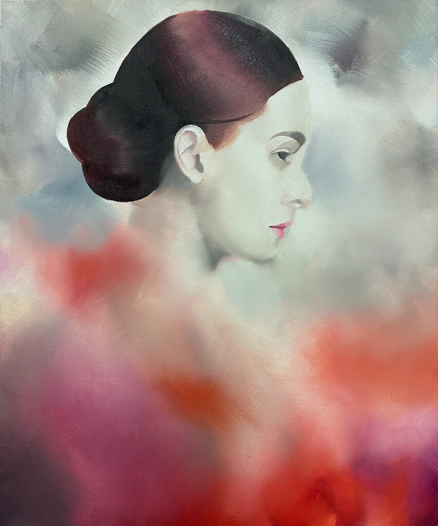 la fioraia, 60 cm x 50 cm, oil on canvas, 2026